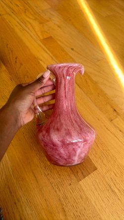 Pink glass vase