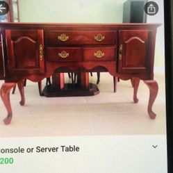Console Or Server Table 74. 1/2 x33 1/4 Hx19 1/2 W