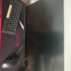 gaming monitor, keyboard, mouse n mouse pad