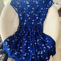 Blue White Dress Size Small 