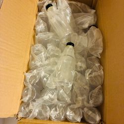 47 Pack 1.7oz Mini Plastic Bottles w Caps Funnels Labels Travel Containers