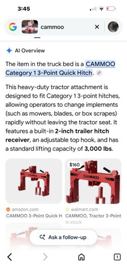 CAMMOO 3-Point Quick Hitch