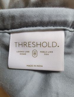 Full Size Bed Frame + Threshold Bedding Set – Like New, Used 3 Weeks