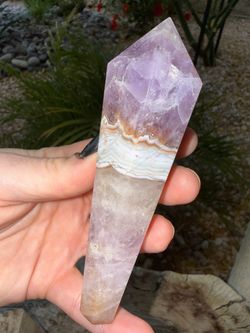 Crazy Lace Amethyst Agate Crystal Tower Point