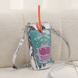 Brand new unopened [New, Cute Phone Bag] Cute Printed Shiny Single-Shoulder Phone Bag