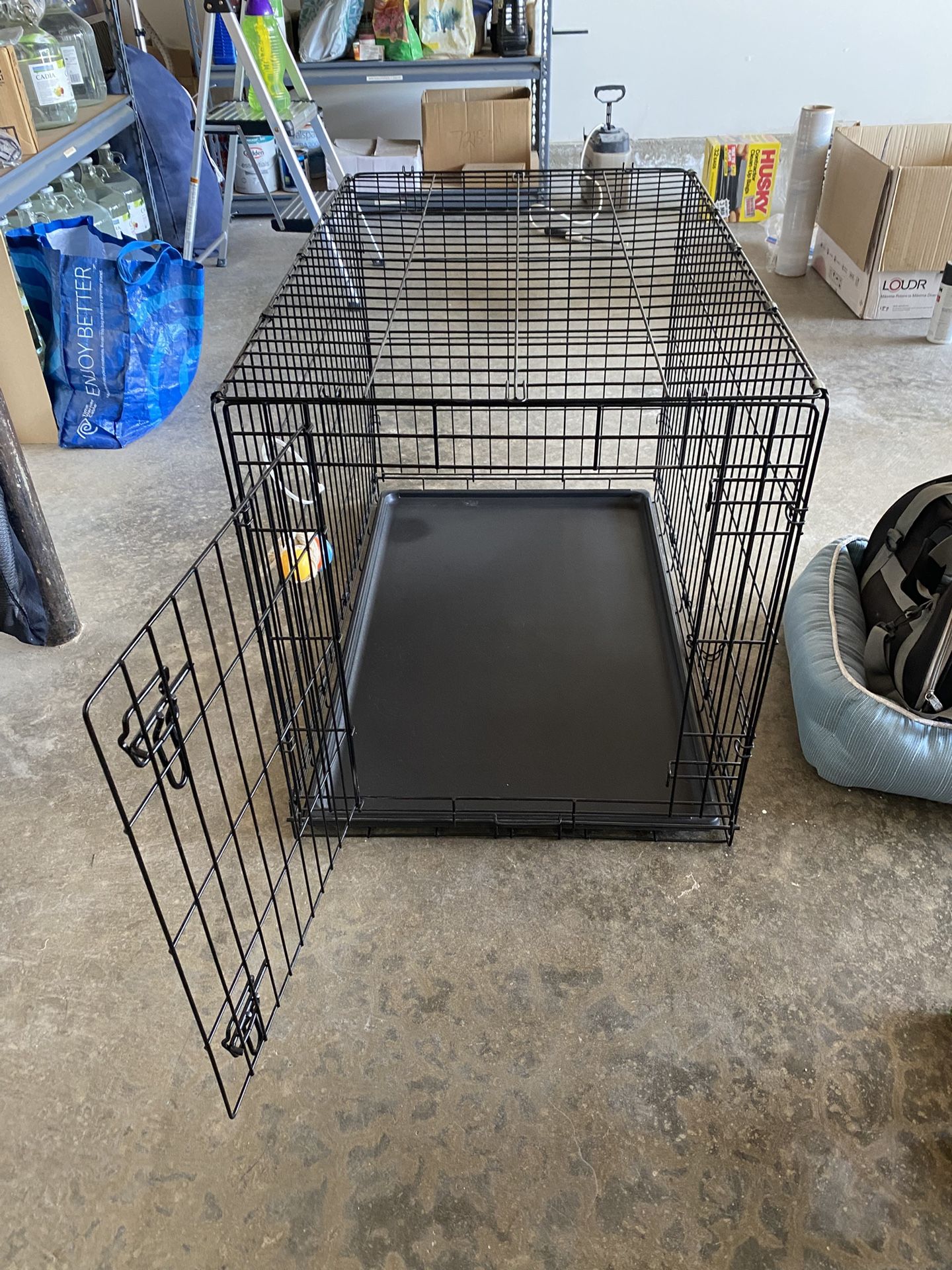 Dog Crate, Stroller And Pee Pad Tray