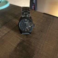 Matte Black Fossil Watch 