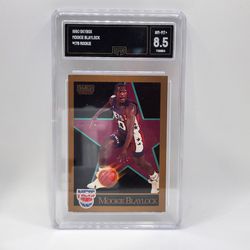 1990 SkyBox Mookie Blaylock Rookie RC #176 GMA 8.5 NM-MT+ New Jersey Nets Card