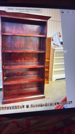 Heavy wooden book shelf