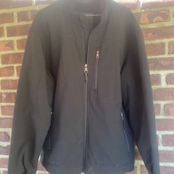 Like NEW! Weatherproof Mens Stretch Tech Jacket Coat Windproof Water Resistant Black Large