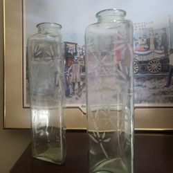 1ft TALL  GLASS VASES 