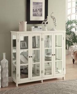 Gorgeous Glass Panel Accent Cabinet ONLY $365- Lowest Prices Ever!