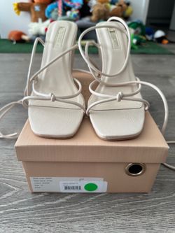 Billini Strappy Lace-Up Heeled Sandals Size: 10W
