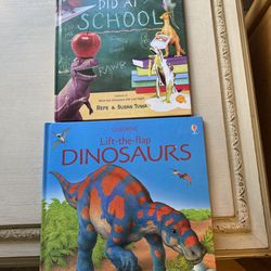 Two Hardcover Dinosaur Books-One Is A Lift-The-Flap Book