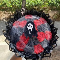 Halloween Ghostface Rose Bouquet