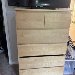 Beige/Oak IKEA Dresser - IKEA Storlinta in Oak