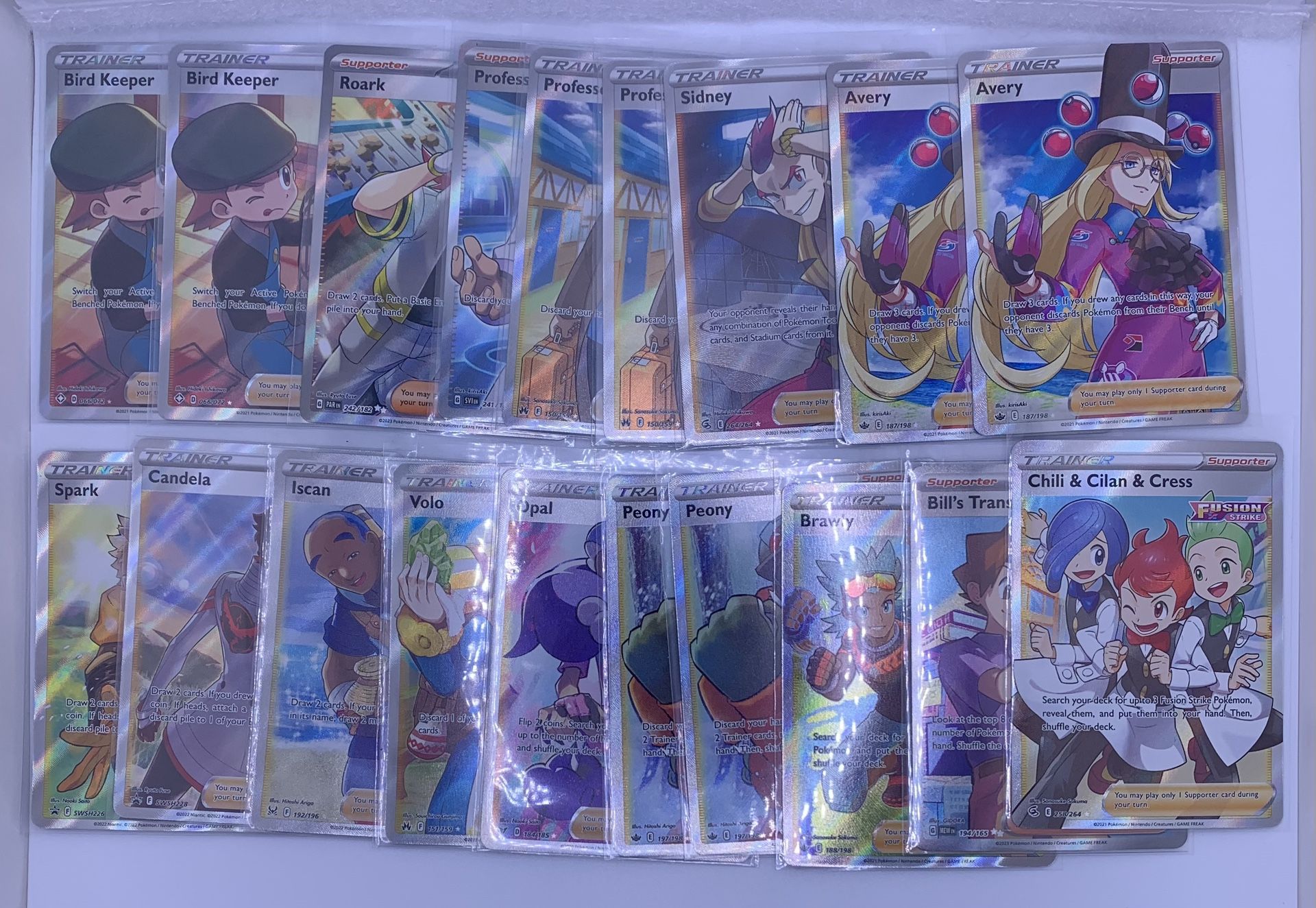 Pokemon Trainer full art cards