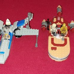 Retired Lego Star Wars Sets 75297 X-Wing Fighter 75271 Luke Landspeeder Complete