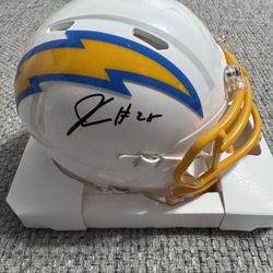 Junior Colson Signed Autograph LA Chargers Speed Mini Helmet - Beckett Coa 