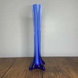 12 Inch Cobalt Blue Vase