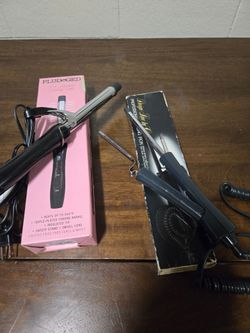 2-Piece Brand New Vintage Salon 3/4" Curling Iron Bundle (Conair & Plugged In)