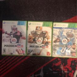 Madden 11, 12, 13 Xbox 360