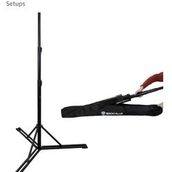 Rockville RLS2 10’ lighting /Speaker stands with carrying bags. X2