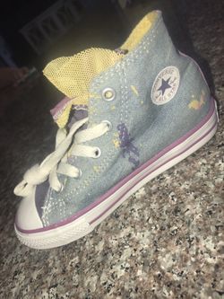 Denim Paint Splatter Converse