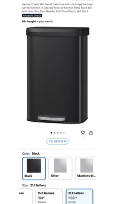 21 gallons step trash can