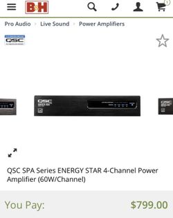 QSC SPA Series Energy Star 4-Channel Amp (60W/channel)
