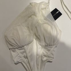 FashionNova “ Covet Ocasional Draped Corset Top”, Size: S