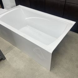 Alcove bathtub 60” fiberglass acrylic 