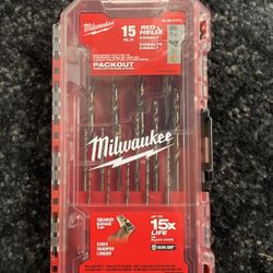 Milwaukee Cobalt Red Helix Drill Bit Set for Drill Drivers (15-Piece)