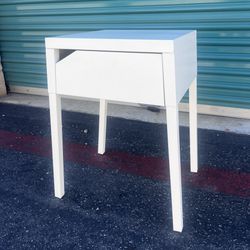 IKEA Side Table IKEA Selje White Metal Nightstand Side Table With Drawer