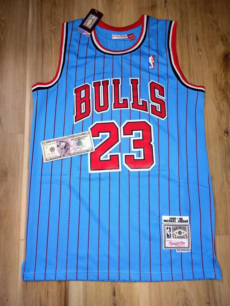 Michael Jordan Jersey (Blue Pinstripe)
