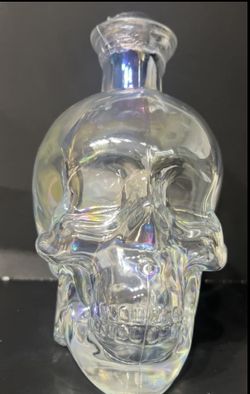 Decanter Iridescent Glass Skull