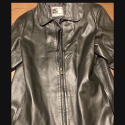 $40-Men's Vintage Soft Leather Zip Jacket 