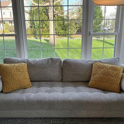 Article Grey Couch With Grey  Pillows 