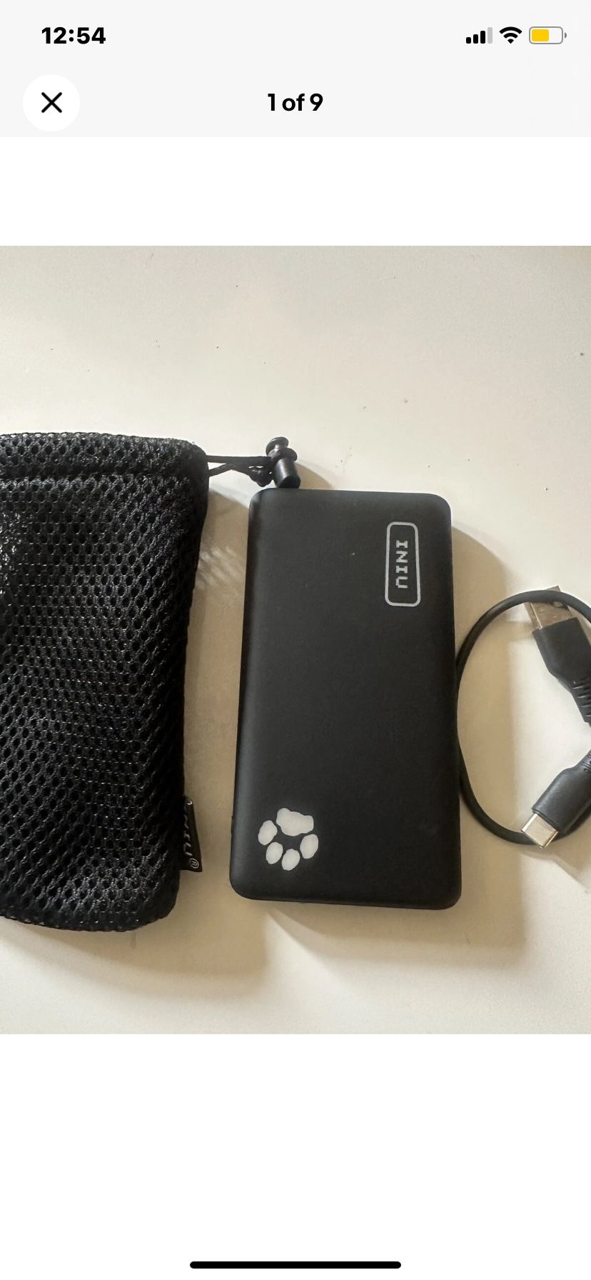 INIU Portable Charger BI-B42, 20000mAh/74Wh Power Bank, USB C in & out Black