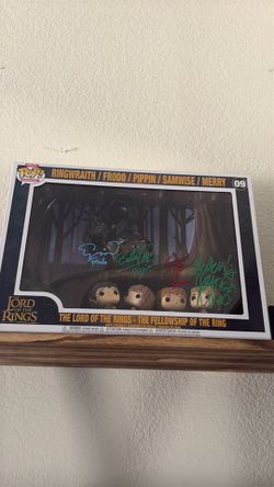 Lord of the Rings Fellowship Funko Signed