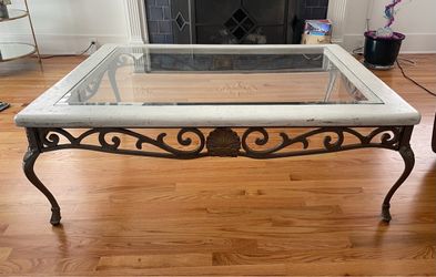 Glass coffee table
