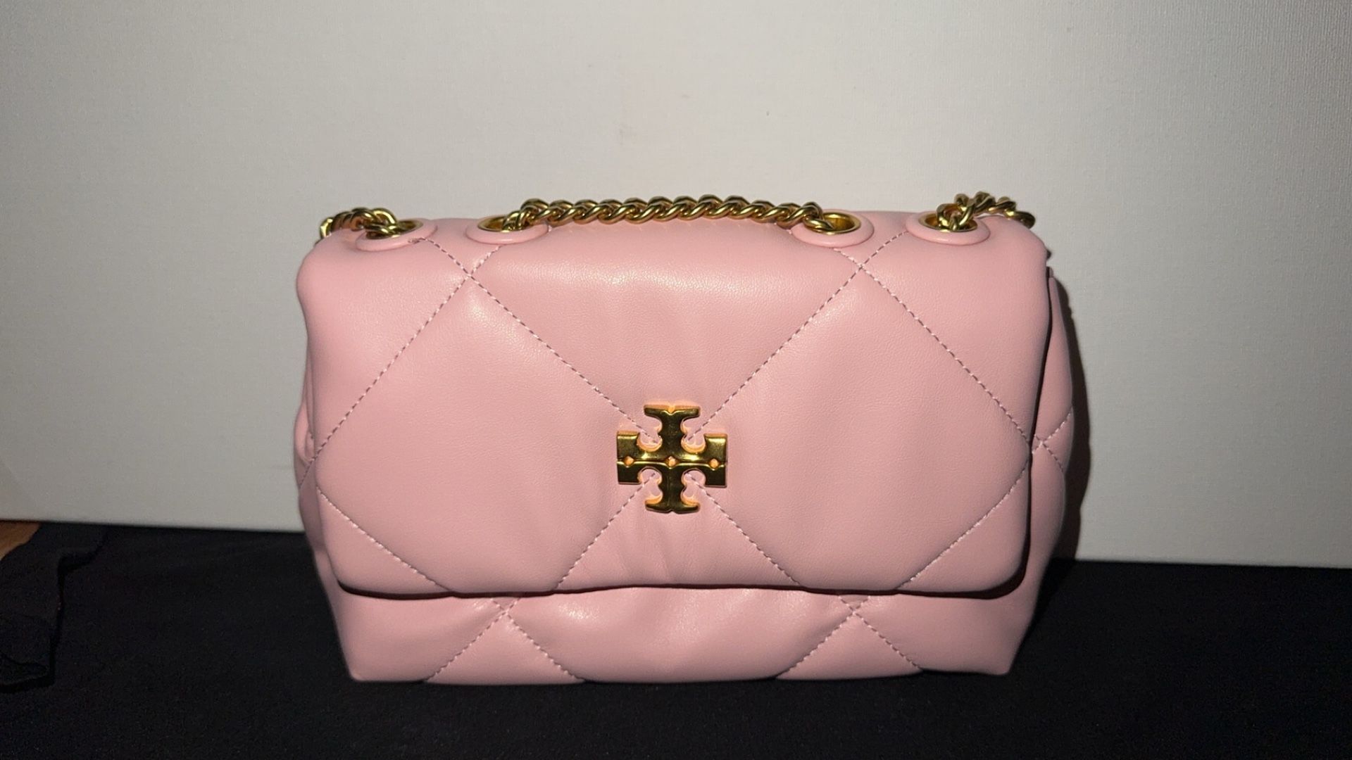 Tory Burch Diamond Quilt Convertible Purse “Pink”