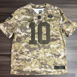 Nike San Francisco 49ers Jimmy Garoppolo #10 Camo Salute To Service Jersey XL 