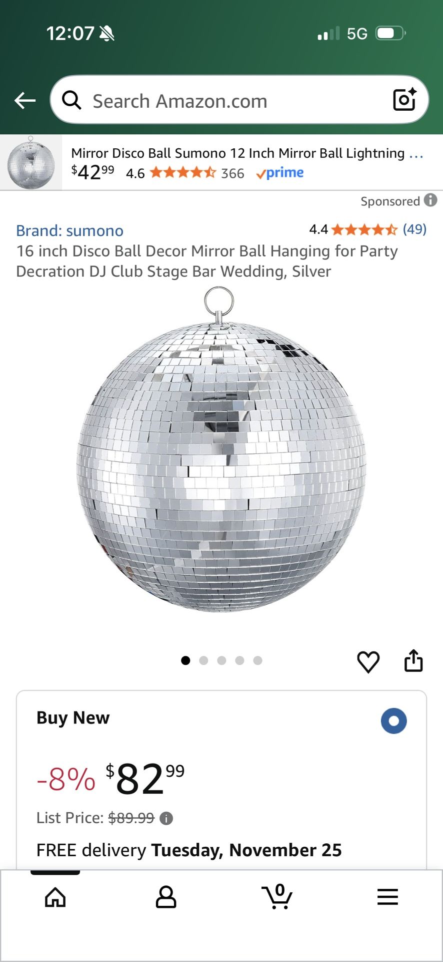 16 Inch Disco Ball