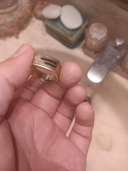 Gold White Gold With Two Larger Diamonds