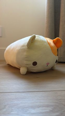 Orange and white cat plushie.