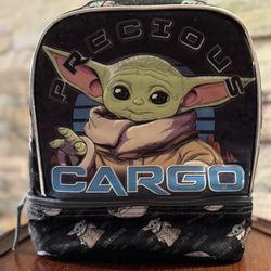 Disney Star Wars The Mandalorian Baby YODA Lunch Box Bag Precious Cargo EUC #yoda #lunchbag #lunchbox #starwars 