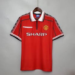 1998/1999 Retro Manchester United Home Football Shirt 1:1 Thai Quality