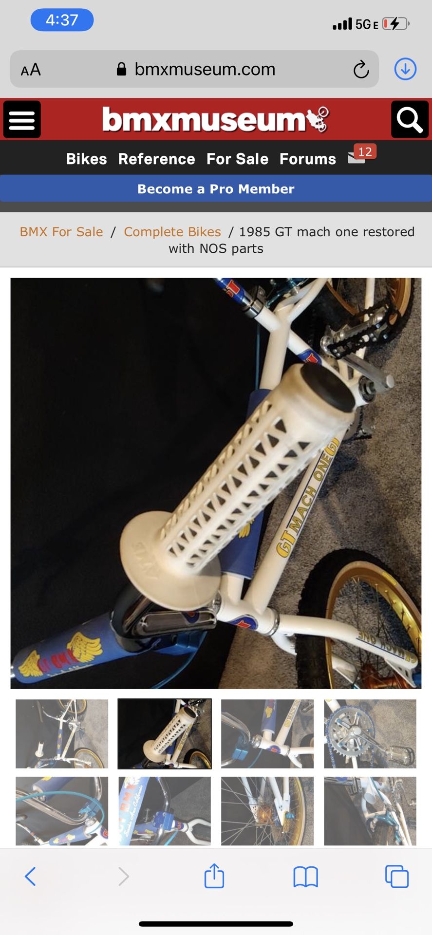 1985 Gt Mach One Mostly Nos Old School Bmx