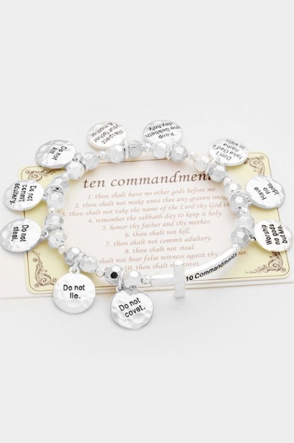 Ten Commandment Charm Bracelet